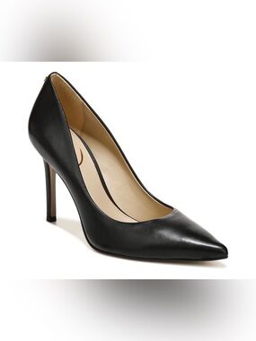 Sam Edelman Black Pointed-Toe Leather Pump